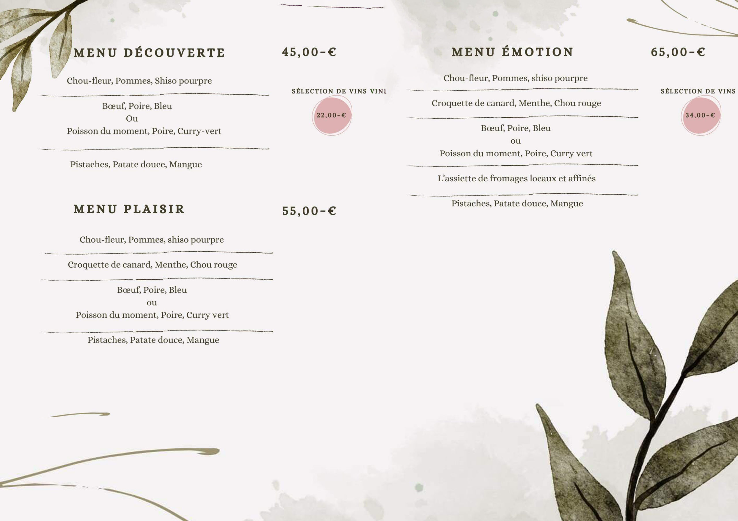 Menu le Baragoû